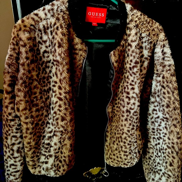 Leopard Soft super cute Guess jacket! - Picture 1 of 3